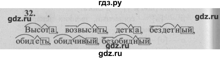 ГДЗ по русскому языку 4 класс  Бунеев   упражнение - 32, Решебник №3