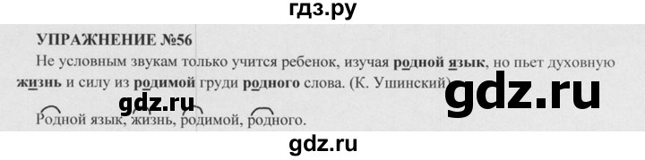 ГДЗ по русскому языку 5 класс  Разумовская   упражнение - 56, Решебник к учебнику 2015