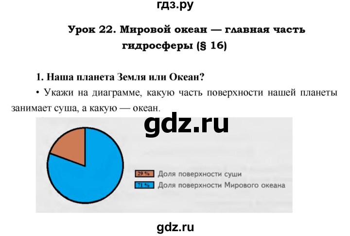 ГДЗ по географии 5 класс Летягин Дневник географа-следопыта  урок - 22, Решебник №1