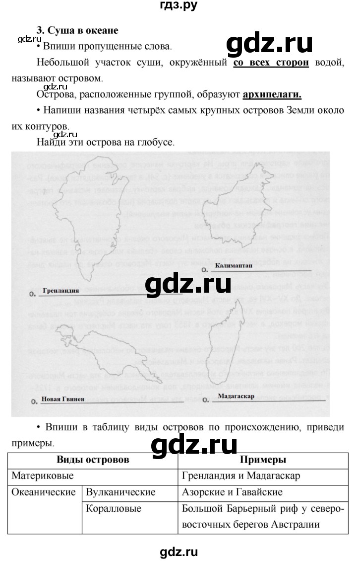 ГДЗ по географии 5 класс Летягин Дневник географа-следопыта  урок - 22, Решебник №1