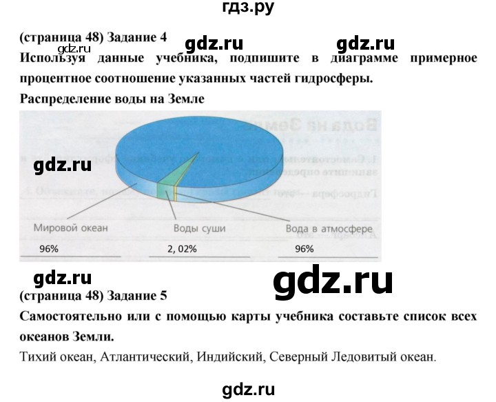 ГДЗ по естествознанию 5 класс Плешаков рабочая тетрадь  страница - 48, Решебник