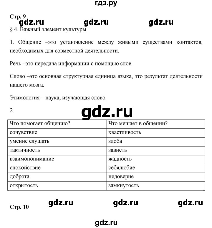 ГДЗ по обществознанию 5 класс Королькова рабочая тетрадь  параграф - § 4, Решебник