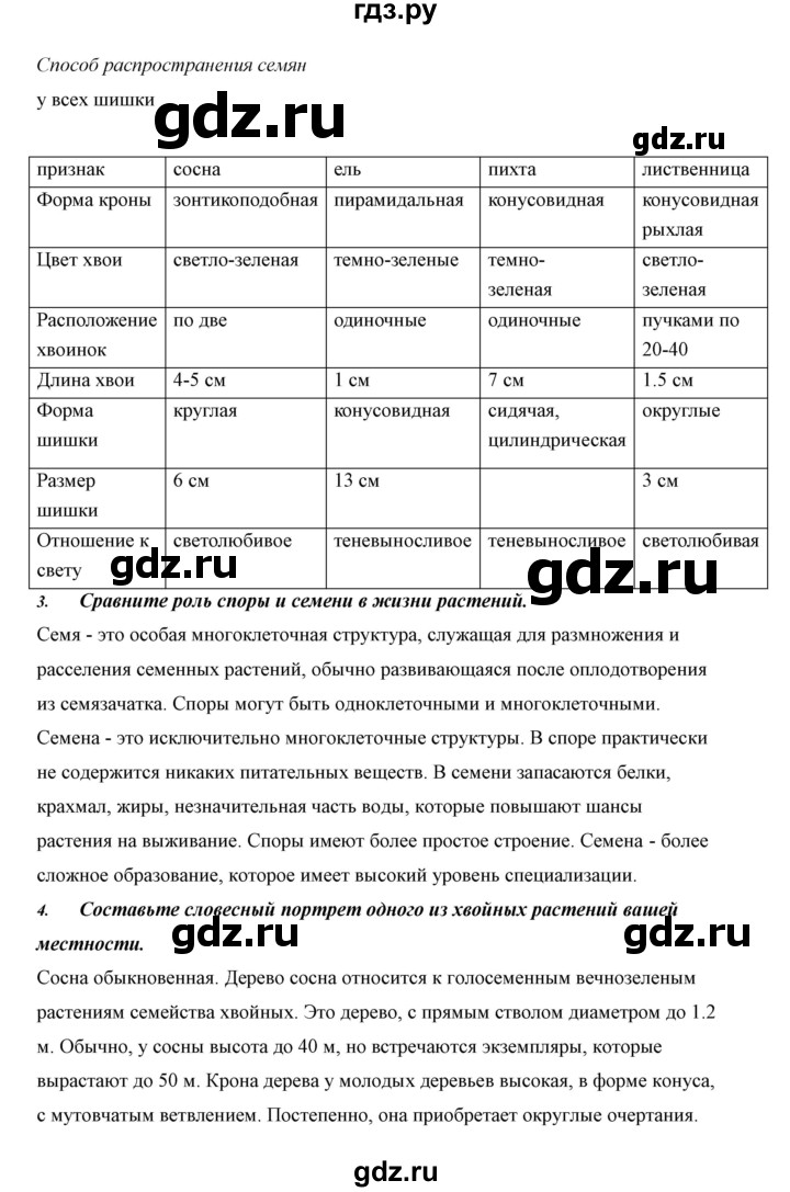 ГДЗ по биологии 5 класс Сивоглазов   параграф - 27, Решебник