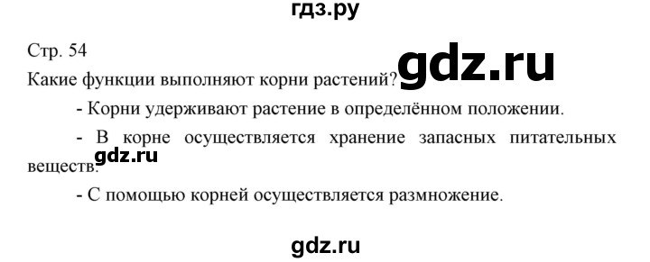 ГДЗ по биологии 5 класс Трайтак   страница - 54, Решебник