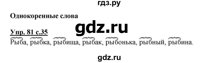 ГДЗ по русскому языку 3 класс Канакина рабочая тетрадь  часть 1 - 81, Решебник №1 к тетради 2012