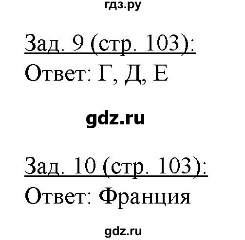 ГДЗ по географии 10‐11 класс Домогацких рабочая тетрадь Базовый уровень часть 1. страница - 103, Решебник
